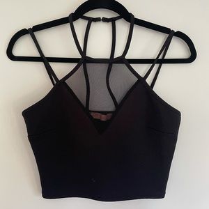 LF strappy mesh crop top